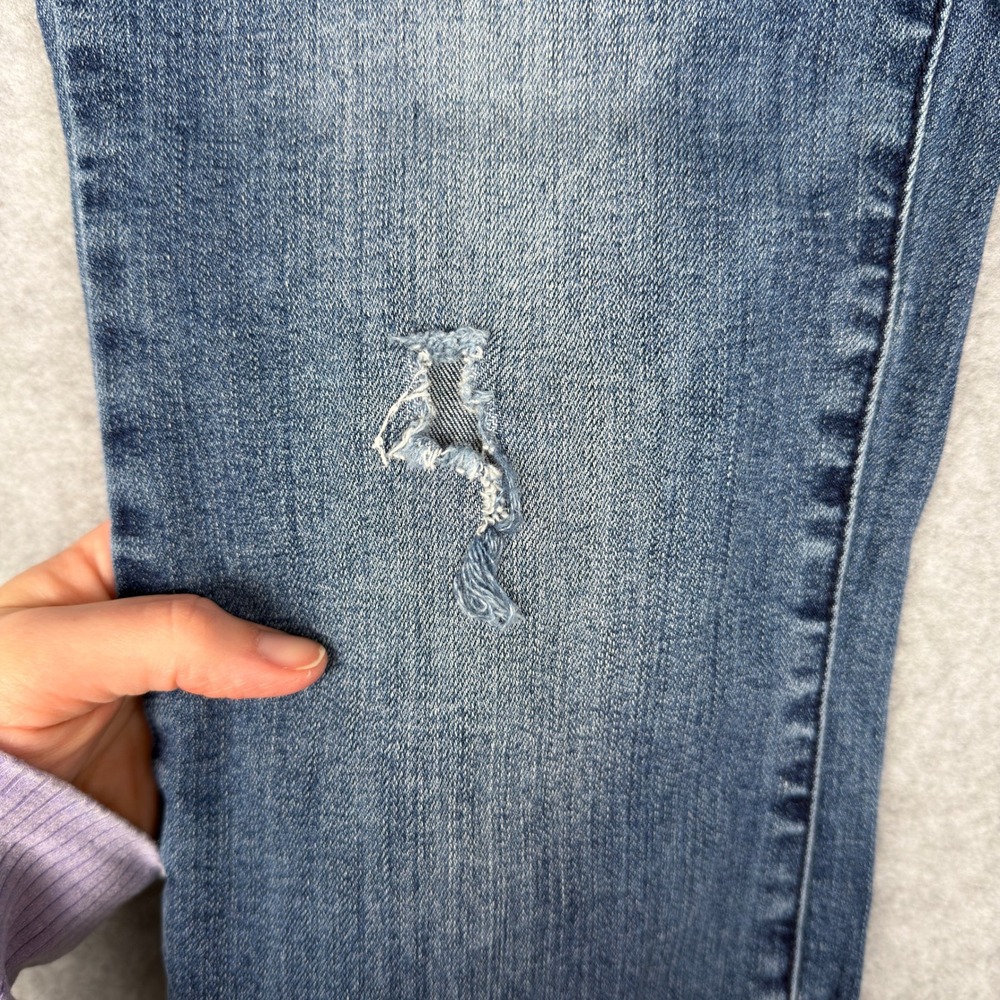 Special A Los Angeles Distressed Frayed Hem Straight Leg Jeans Blue Womens 9 - Picture 5 of 9